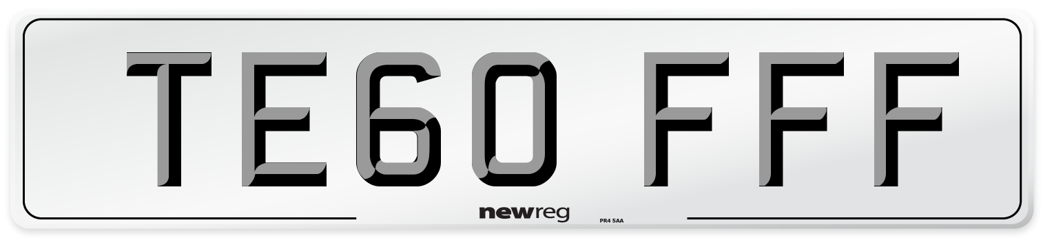 TE60 FFF Number Plate from New Reg